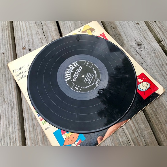 VINTAGE Childrens Vinyl Record Kids Stories Under Magic Mushroom Little VW Bus - Picture 5 of 9